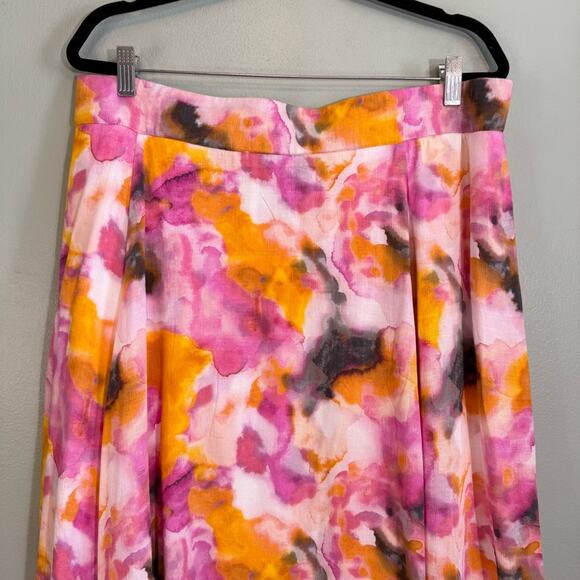 Torrid Skirt Set Womens Size 2 Pink Floral Print Tie Dye Crop Off Shoulder NWT - Picture 12 of 16